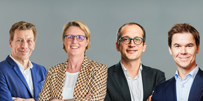 Chris Peeters en Catherine Vandenborre versterken hun respectievelijke positie als CEO en CFO van de internationale holding Elia Group. Frédéric Dunon wordt adjunct CEO van Elia Transmission Belgium.